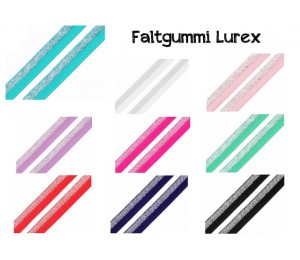 Falzgummi Breite 17 mm mit Lurex